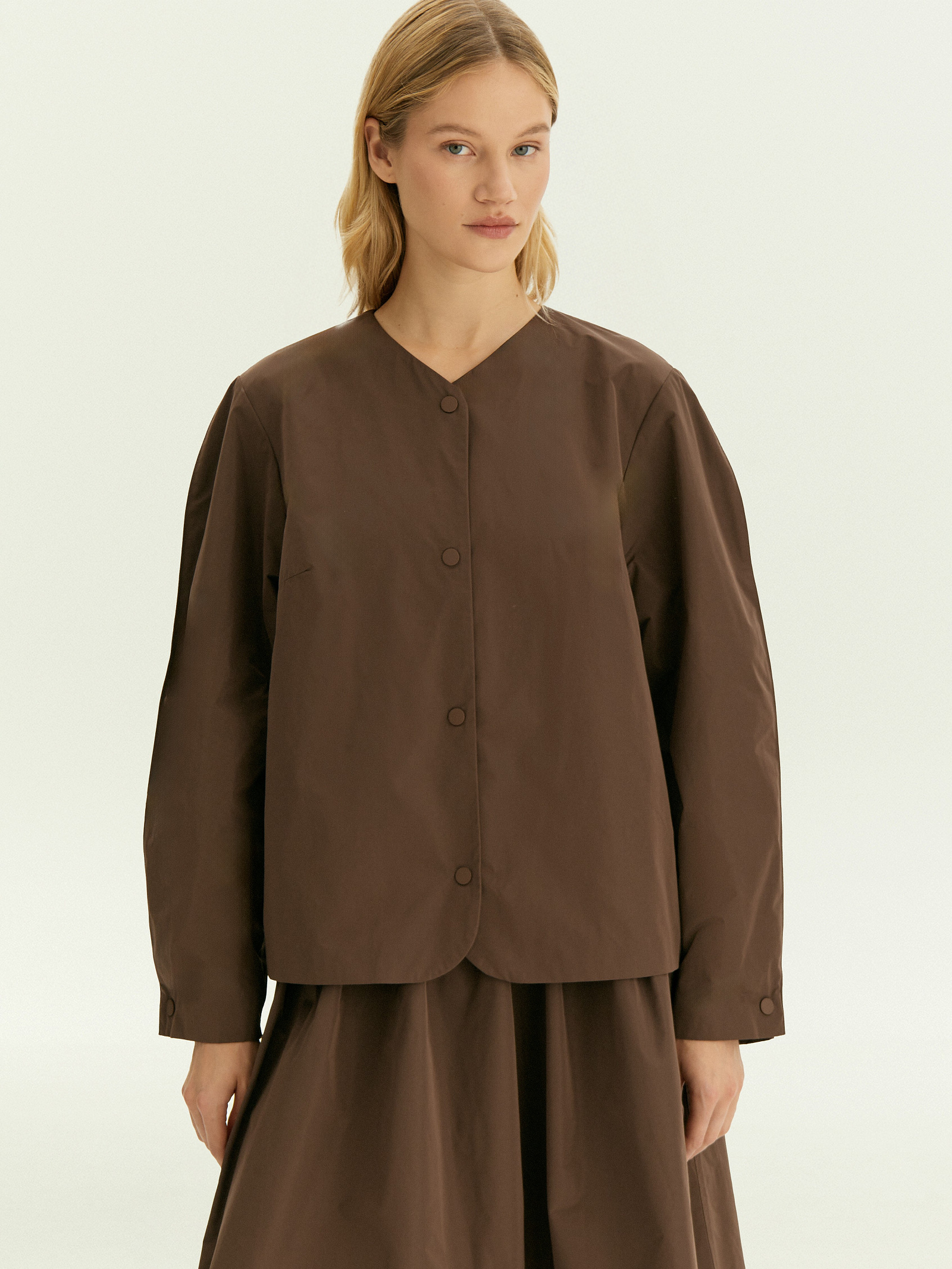 Куртка с объемными рукавами